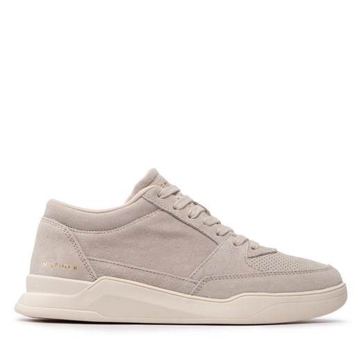 Sneakersy Tommy Hilfiger Elevated Mid Cup Suede FM0FM04134 Classic Beige ACI ze sklepu eobuwie.pl w kategorii Buty sportowe męskie - zdjęcie 170853924