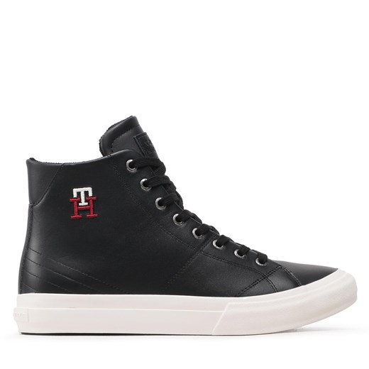 Sneakersy Tommy Hilfiger Th Hi Vulc Street Leather FM0FM04739 Black BDS ze sklepu eobuwie.pl w kategorii Trampki męskie - zdjęcie 170853983