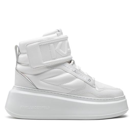 Sneakersy KARL LAGERFELD KL63555 White Lthr/Mono ze sklepu eobuwie.pl w kategorii Buty sportowe damskie - zdjęcie 170854410