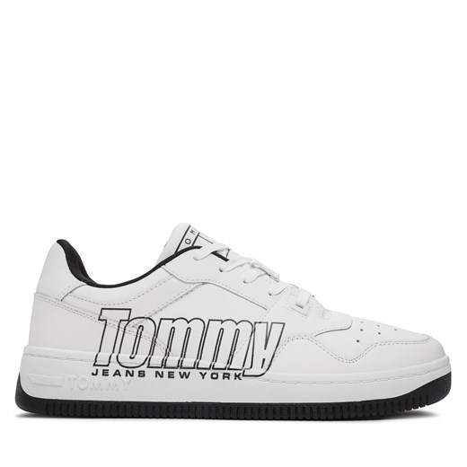 Sneakersy Tommy Jeans Tjm Basket Logo EM0EM01257 Ecru YBL Tommy Jeans 42 wyprzedaż eobuwie.pl