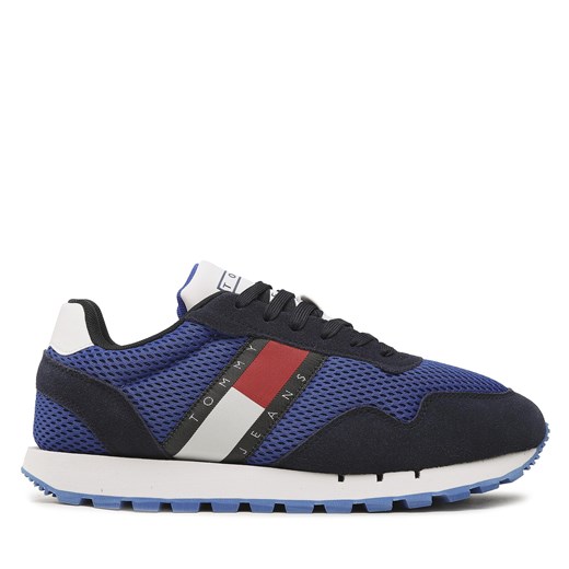 Sneakersy Tommy Jeans Retro Runner Mesh EM0EM01172 Ultra Blue C66 ze sklepu eobuwie.pl w kategorii Buty sportowe męskie - zdjęcie 170854941