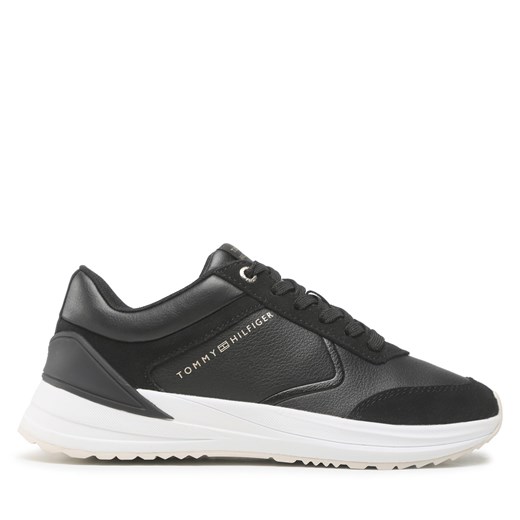 Sneakersy Tommy Hilfiger Runner With Heel Detail FW0FW06621 Black BDS Tommy Hilfiger 36 promocja eobuwie.pl