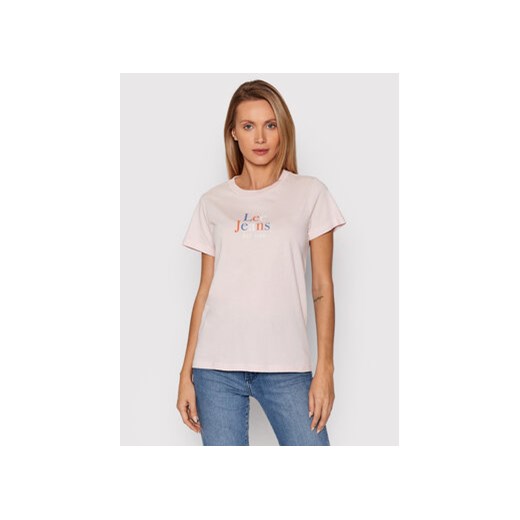 Lee T-Shirt Seasonal Logo L41GYGSU 112140030 Różowy Regular Fit ze sklepu MODIVO w kategorii Bluzki damskie - zdjęcie 170855441