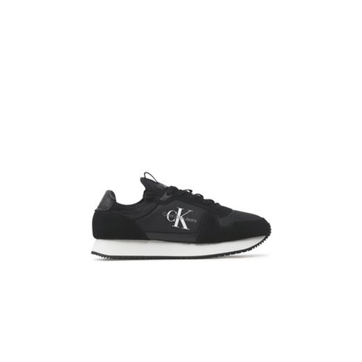 Calvin Klein Jeans Sneakersy Runner Sock Laceup Ny-Lth YM0YM00553 Czarny 43 promocyjna cena MODIVO