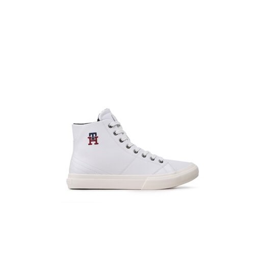 Tommy Hilfiger Sneakersy Th Hi Vulc Street Leather FM0FM04739 Biały ze sklepu MODIVO w kategorii Trampki męskie - zdjęcie 170855492