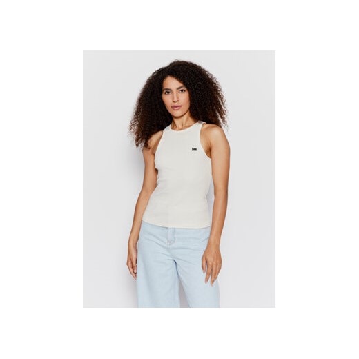 Lee Top Ribbed L44QUXNQ 112145176 Beżowy Regular Fit Lee XS okazyjna cena MODIVO