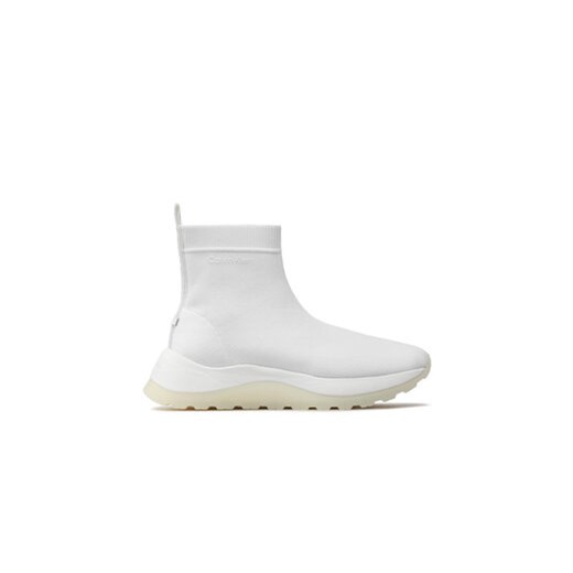 Calvin Klein Sneakersy 2 Piece Sole Sock Boot-Knit HW0HW01338 Biały ze sklepu MODIVO w kategorii Buty sportowe damskie - zdjęcie 170855583