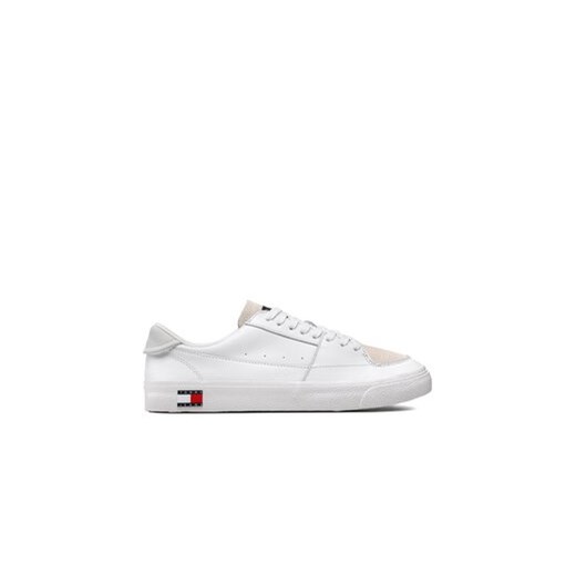 Tommy Jeans Sneakersy Vulcanized Ess EM0EM01106 Biały ze sklepu MODIVO w kategorii Trampki męskie - zdjęcie 170855651