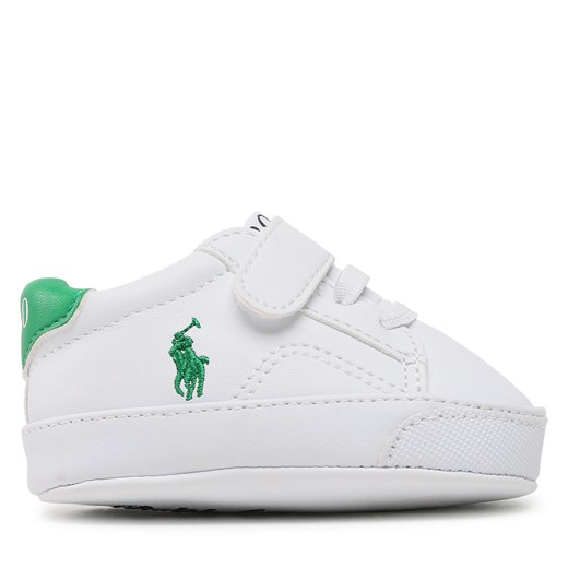Sneakersy Polo Ralph Lauren Theron V Ps Layette RL100719 White Smooth/Green w/ Polo Ralph Lauren 18 eobuwie.pl promocyjna cena