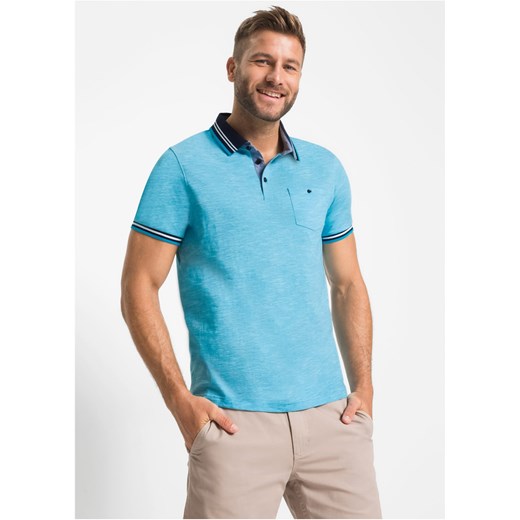 Shirt polo z kieszonką na wys. piersi, krótki rękaw ze sklepu bonprix w kategorii T-shirty męskie - zdjęcie 170860772