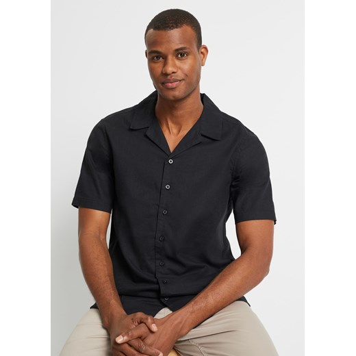 Koszula z krótkim rękawem, z domieszką lnu ze sklepu bonprix w kategorii Koszule męskie - zdjęcie 170860930