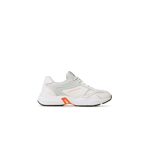 Calvin Klein Jeans Sneakersy Retro Tennis High/Low Frequency YM0YM00637 Biały ze sklepu MODIVO w kategorii Buty sportowe męskie - zdjęcie 170863840