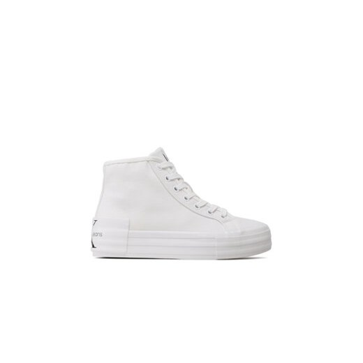 Calvin Klein Jeans Sneakersy Vulc Flatform Bold Essential YW0YW01031 Biały ze sklepu MODIVO w kategorii Trampki damskie - zdjęcie 170863921