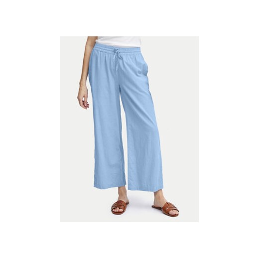 Fransa Spodnie materiałowe 20614576 Niebieski Relaxed Fit ze sklepu MODIVO w kategorii Spodnie damskie - zdjęcie 170864172