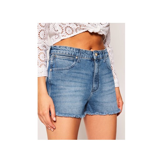 Wrangler Szorty jeansowe Boyfriend W22KKN079 112127818 Niebieski Regular Fit Wrangler XS MODIVO