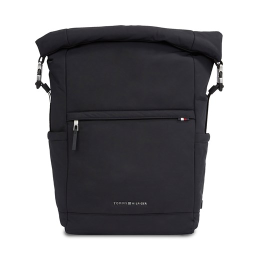 Plecak Tommy Hilfiger Th Signature Rolltop Backpack AM0AM12221 Czarny ze sklepu eobuwie.pl w kategorii Plecaki - zdjęcie 170867993