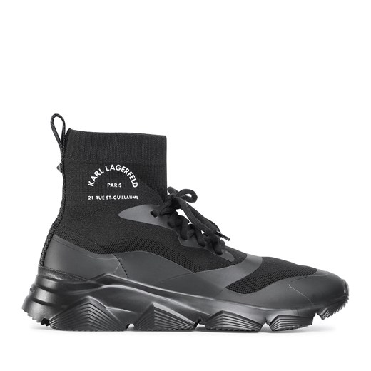 Sneakersy KARL LAGERFELD KL51641 Black Knit Textile/Mono Karl Lagerfeld 42 promocyjna cena eobuwie.pl