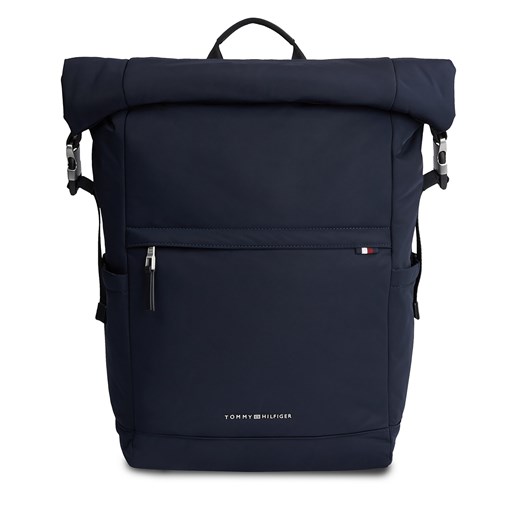 Plecak Tommy Hilfiger Th Signature Rolltop Backpack AM0AM12221 Space Blue DW6 ze sklepu eobuwie.pl w kategorii Plecaki - zdjęcie 170868333