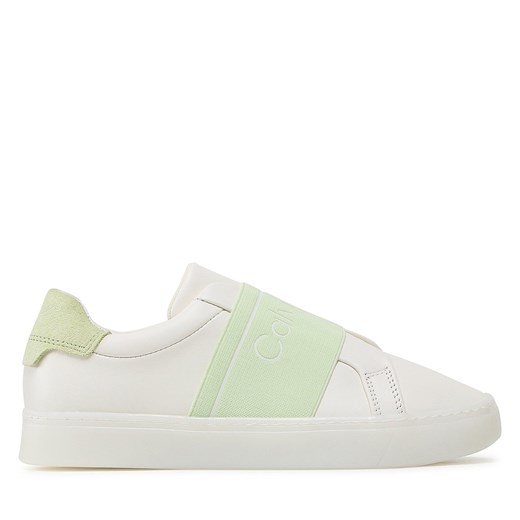Sneakersy Calvin Klein Clean Cupsole Slip On-He HW0HW01416 Marshmallow/Spirit Green 01U ze sklepu eobuwie.pl w kategorii Buty sportowe damskie - zdjęcie 170868412