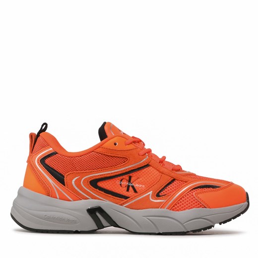 Sneakersy Calvin Klein Jeans Retro Tennis Su-Mesh YM0YM00589 Shocking Orange/Formal Grey S07 ze sklepu eobuwie.pl w kategorii Buty sportowe męskie - zdjęcie 170868513