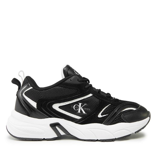 Sneakersy Calvin Klein Jeans Retro Tennis Su-Mesh wN YW0YW00891 Czarny ze sklepu eobuwie.pl w kategorii Buty sportowe damskie - zdjęcie 170868593