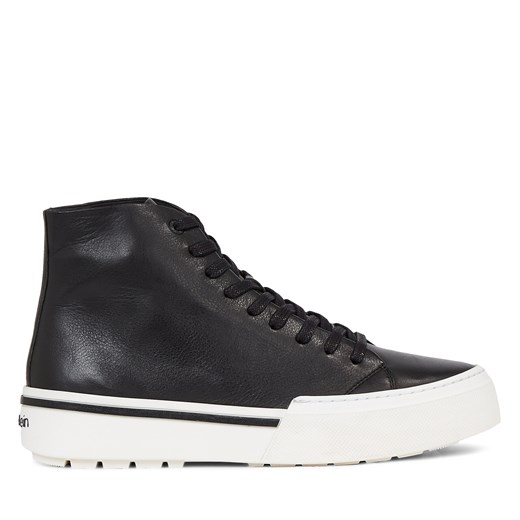 Sneakersy Calvin Klein High Top Lace Up HM0HM01165 Ck Black BEH Calvin Klein 45 promocja eobuwie.pl