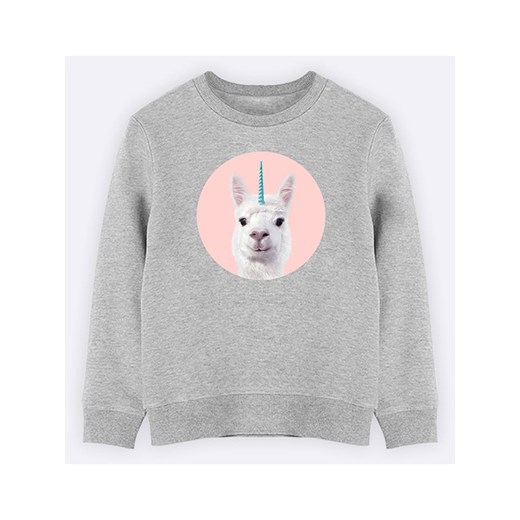 WOOOP Bluza &quot;Alpaca Unicorn&quot; w kolorze szarym ze sklepu Limango Polska w kategorii Bluzy dziewczęce - zdjęcie 170871380