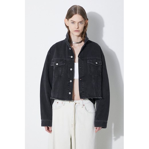 MM6 Maison Margiela kurtka jeansowa damska kolor czarny przejściowa oversize S52AM0285 ze sklepu PRM w kategorii Kurtki damskie - zdjęcie 170874504