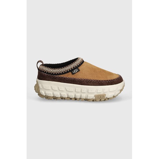 UGG klapki zamszowe Venture Daze damskie kolor brązowy na platformie 1155650 37/38 PRM