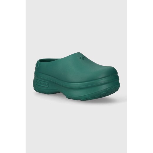adidas Originals klapki Adifom Stan Mule W damskie kolor zielony na platformie IE0481 ze sklepu PRM w kategorii Klapki damskie - zdjęcie 170874530