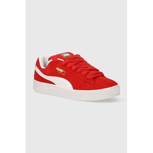 Puma sneakersy skórzane  Suede XL kolor czerwony 395205 ze sklepu PRM w kategorii Trampki męskie - zdjęcie 170874540