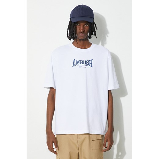 AMBUSH t-shirt bawełniany Graphic męski kolor biały z nadrukiem BMAA006S24JER ze sklepu PRM w kategorii T-shirty męskie - zdjęcie 170874681