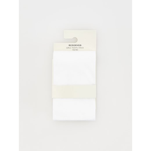 Reserved - Białe rajstopy 40 DEN - biały ze sklepu Reserved w kategorii Rajstopy dziecięce - zdjęcie 170875671