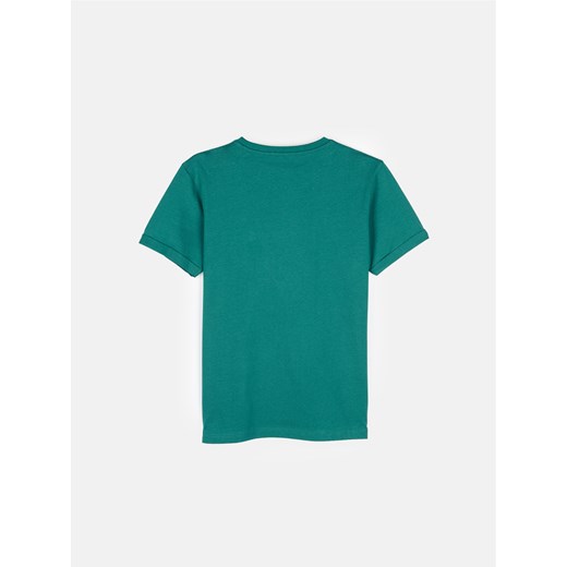 T-shirt chłopięce Gate zielony z krótkimi rękawami 