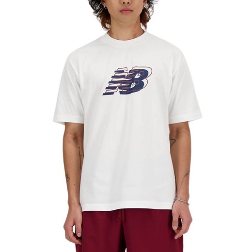 Koszulka męska New Balance MT41526WT – biała ze sklepu streetstyle24.pl w kategorii T-shirty męskie - zdjęcie 170876892