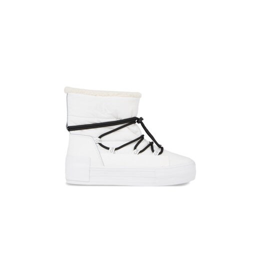 Calvin Klein Jeans Sneakersy Bold Vulc Flatf Snow Boot Wn YW0YW01181 Biały ze sklepu MODIVO w kategorii Śniegowce damskie - zdjęcie 170878174