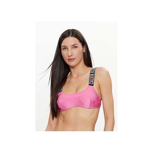 Calvin Klein Swimwear Góra od bikini KW0KW02389 Różowy ze sklepu MODIVO w kategorii Stroje kąpielowe - zdjęcie 170878602