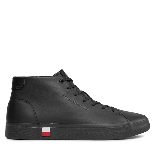 Sneakersy Tommy Hilfiger Hi Vulc Leather Detail FM0FM05045 Black BDS ze sklepu eobuwie.pl w kategorii Trampki męskie - zdjęcie 170880011
