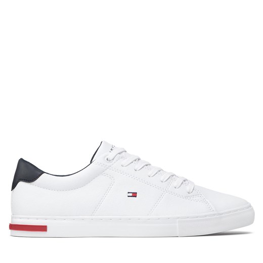 Sneakersy Tommy Hilfiger Essential Leather Detail Vulc FM0FM04047 Biały ze sklepu eobuwie.pl w kategorii Trampki męskie - zdjęcie 170880501