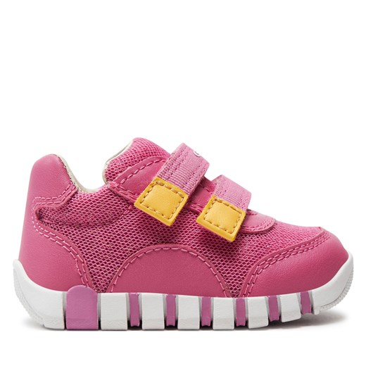 Sneakersy Geox B Iupidoo Girl B3558A 0GNBC C8F2V Dk Pink/Yellow ze sklepu eobuwie.pl w kategorii Buty sportowe dziecięce - zdjęcie 170880504