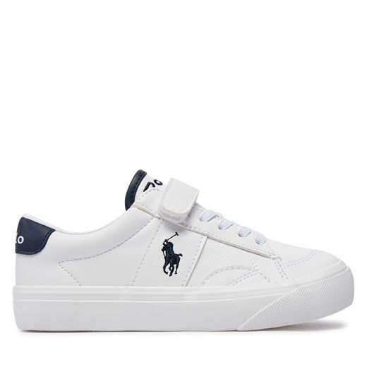 Sneakersy Polo Ralph Lauren RL00566100 C White Tumbled W/ Navy Pp ze sklepu eobuwie.pl w kategorii Trampki dziecięce - zdjęcie 170881142