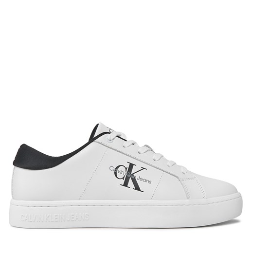 Sneakersy Calvin Klein Jeans Classic Cupsole Low Laceup Lth YM0YM00864 Bright White/Black 01W ze sklepu eobuwie.pl w kategorii Buty sportowe damskie - zdjęcie 170881273