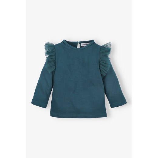 Bluzka Mila z z ozdobną falbankę ciemnozielona ze sklepu 5.10.15 w kategorii Bluzki dziewczęce - zdjęcie 170881422