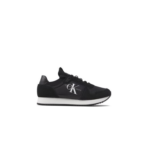 Calvin Klein Jeans Sneakersy Runner Sock Laceup Ny-Lth W YW0YW00840 Czarny 40 MODIVO