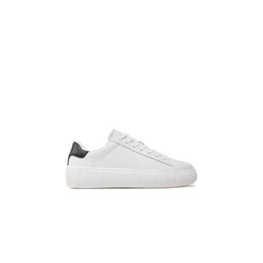 Tommy Jeans Sneakersy Leather Outsole EM0EM01159 Biały ze sklepu MODIVO w kategorii Trampki męskie - zdjęcie 170882061