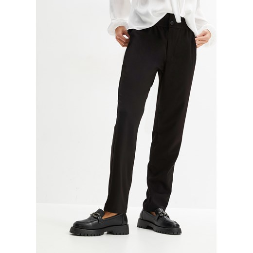 Spodnie biznesowe z wygodnym paskiem ze sklepu bonprix w kategorii Spodnie damskie - zdjęcie 170883621