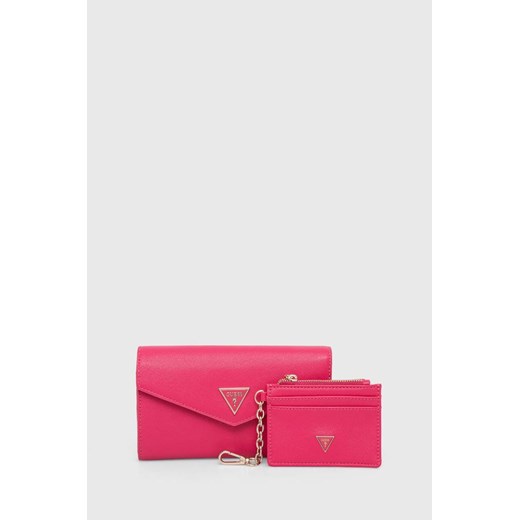 Guess portfel i etui na karty damski kolor różowy GFBOXW P4202 ze sklepu ANSWEAR.com w kategorii Portfele damskie - zdjęcie 170884073