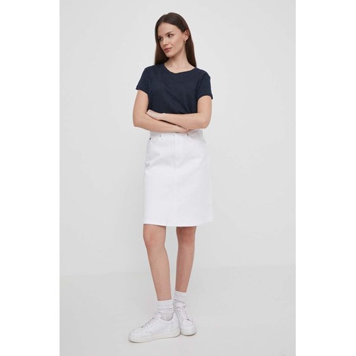 Granatowa bluzka damska Pepe Jeans z krótkim rękawem casual