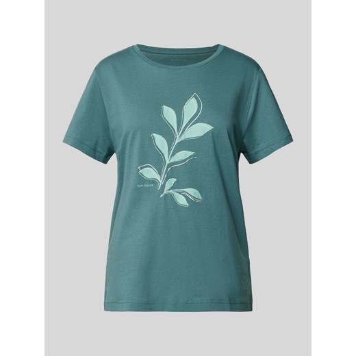 T-shirt z nadrukiem z motywem i wyhaftowanym motywem ze sklepu Peek&Cloppenburg  w kategorii Bluzki damskie - zdjęcie 170885544