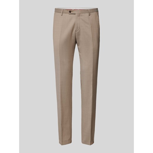 Spodnie do garnituru o kroju slim fit z żywej wełny YOUR OWN PARTY by CG – CLUB of GENTS ze sklepu Peek&Cloppenburg  w kategorii Spodnie męskie - zdjęcie 170885570